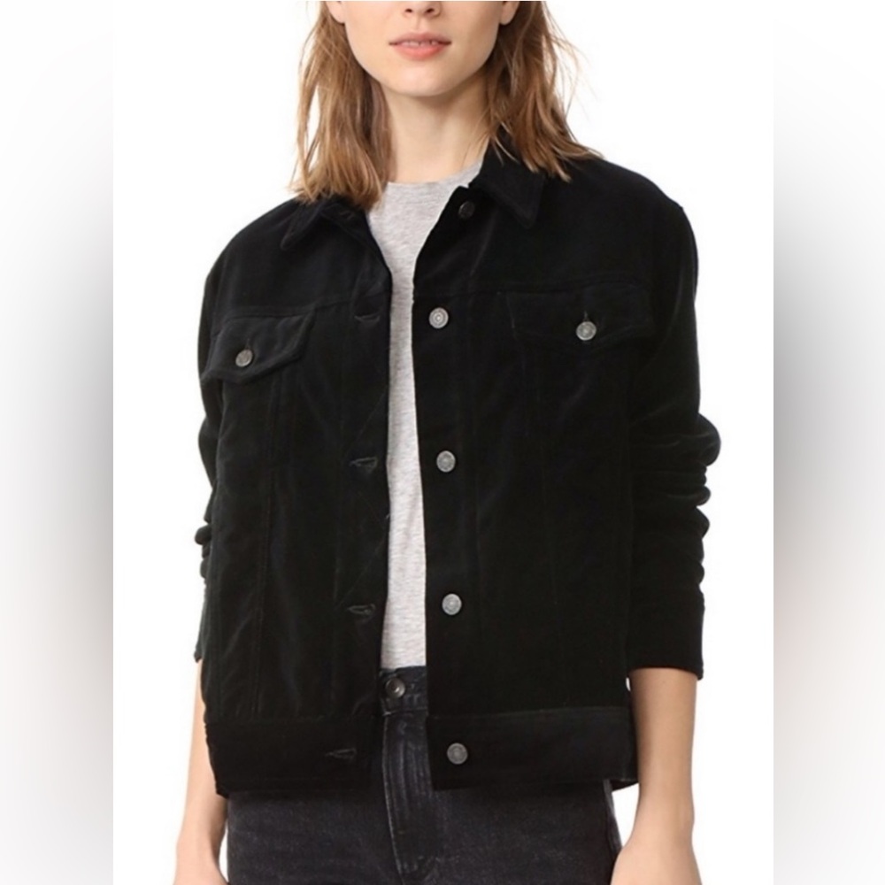 Rag & Bone black velvet oversized ladies jacket size small